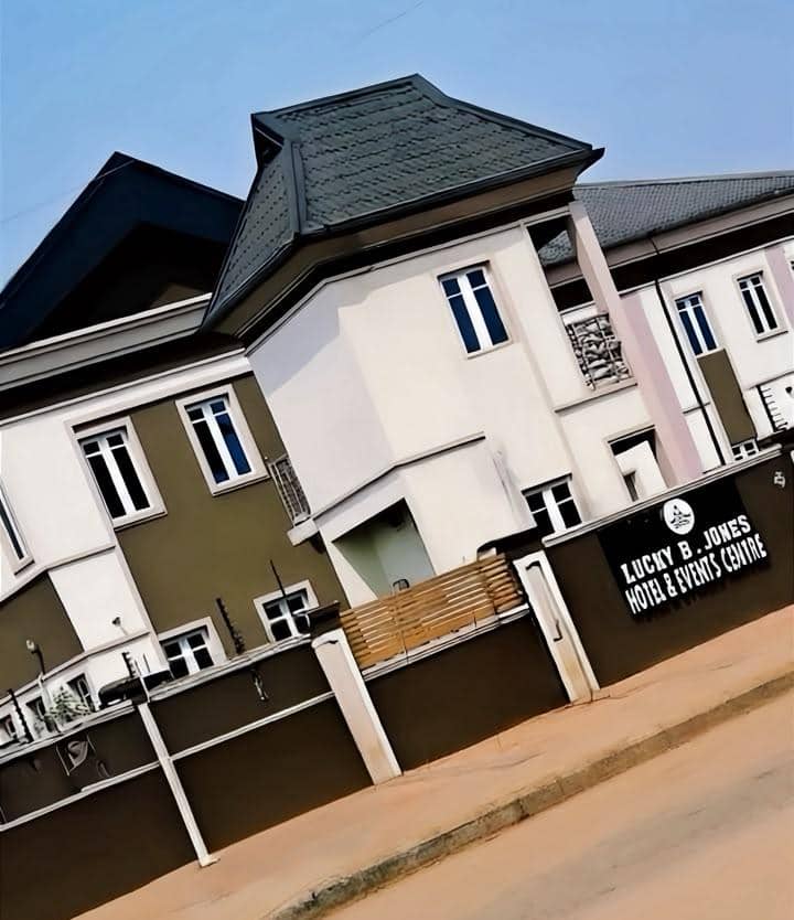 Front view of Lucky B. Jones Hotel and Event Centre